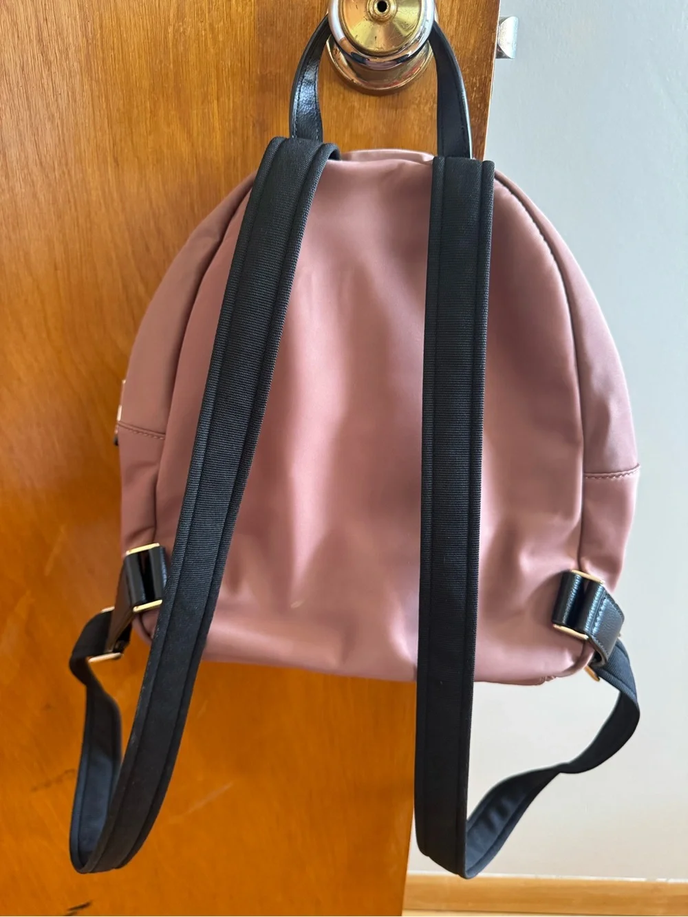 kate spade Dusty Rose Nylon Mini Backpack with Black Straps